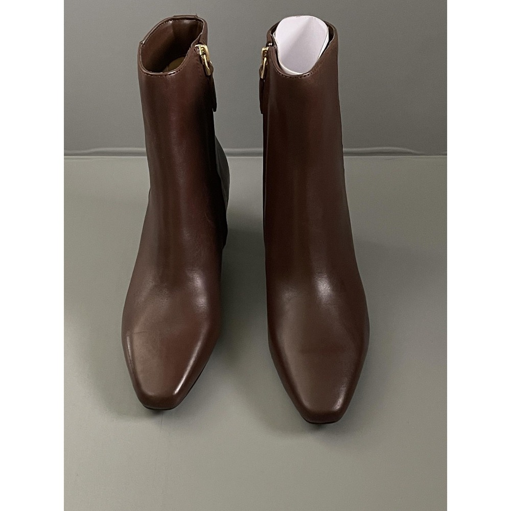 Lauren Ralph Lauren Boots Womens Size 5.5 Brown WILLA-BO-BTE Ankle Block Heel - Picture 3 of 9